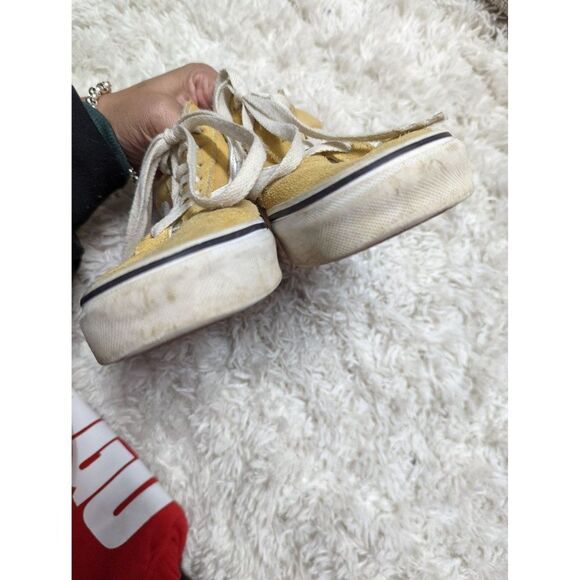 Vans Old Skool Shoes Women 6 Yellow Old Skool Classic Skate Sneakers Hipster - Picture 4 of 6